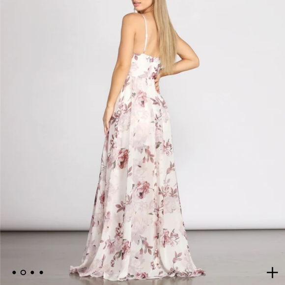 COPY - NWT Windsor Floral Chiffon A-line Dress- L - Picture 3 of 12